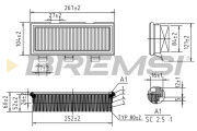 FA1352 Vzduchový filtr BREMSI