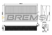 FA1354 Vzduchový filtr BREMSI