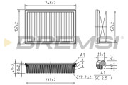 FA1361 Vzduchový filtr BREMSI