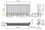 FA1362 Vzduchový filtr BREMSI