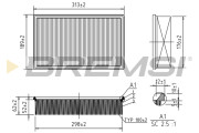 FA1365 Vzduchový filtr BREMSI