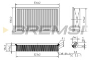 FA1370 Vzduchový filtr BREMSI