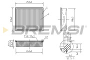 FA1373 Vzduchový filtr BREMSI