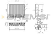 FA1381 Vzduchový filtr BREMSI