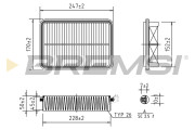 FA1406 Vzduchový filtr BREMSI