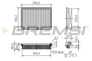 FA1407 Vzduchový filtr BREMSI