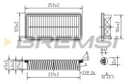 FA1573 Vzduchový filtr BREMSI