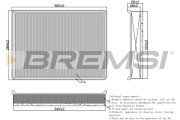 FA1574 Vzduchový filtr BREMSI