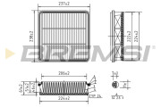 FA1575 Vzduchový filtr BREMSI