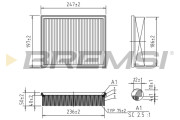 FA1577 Vzduchový filtr BREMSI