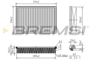 FA1598 Vzduchový filtr BREMSI