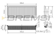 FA1600 Vzduchový filtr BREMSI