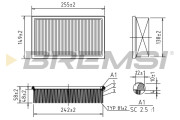 FA1626 Vzduchový filtr BREMSI