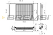 FA1634 Vzduchový filtr BREMSI