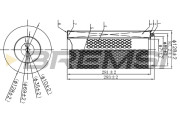 FA1665 Vzduchový filtr BREMSI