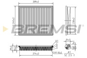 FA1673 Vzduchový filtr BREMSI