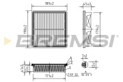 FA1676 Vzduchový filtr BREMSI