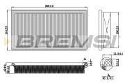 FA1688 Vzduchový filtr BREMSI