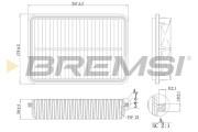 FA1691 Vzduchový filtr BREMSI