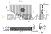 FA1698 Vzduchový filtr BREMSI