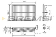 FA1703 Vzduchový filtr BREMSI