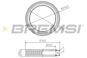 FA2003 Vzduchový filtr BREMSI