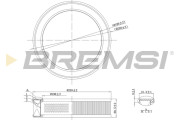 FA2068 Vzduchový filtr BREMSI