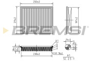 FA2075 Vzduchový filtr BREMSI