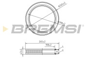 FA2079 Vzduchový filtr BREMSI