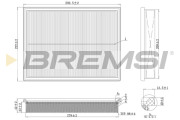 FA2105 Vzduchový filtr BREMSI