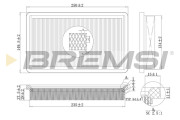 FA2116 Vzduchový filtr BREMSI