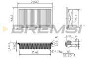 FA2135 Vzduchový filtr BREMSI