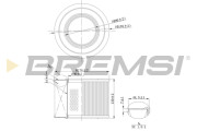 FA2142 Vzduchový filtr BREMSI