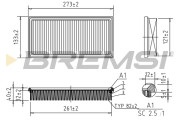 FA2153 Vzduchový filtr BREMSI