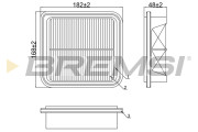 FA2204 Vzduchový filtr BREMSI