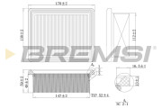 FA2217 Vzduchový filtr BREMSI