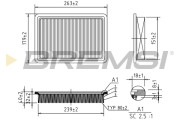 FA2290 Vzduchový filtr BREMSI