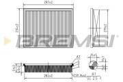 FA2320 Vzduchový filtr BREMSI