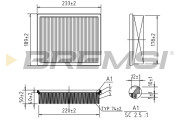 FA2322 Vzduchový filtr BREMSI