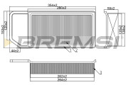FA2329 Vzduchový filtr BREMSI