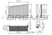 FA2338 Vzduchový filtr BREMSI