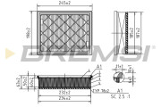 FA2339 Vzduchový filtr BREMSI