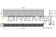 FA2343 Vzduchový filtr BREMSI