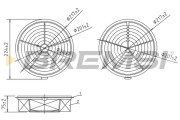 FA2348 Vzduchový filtr BREMSI
