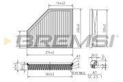 FA2395 Vzduchový filtr BREMSI