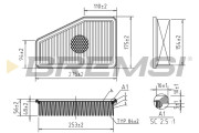 FA2567 Vzduchový filtr BREMSI
