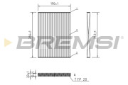 FC0076C Filtr, vzduch v interiéru BREMSI