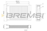 FC0077C Filtr, vzduch v interiéru BREMSI