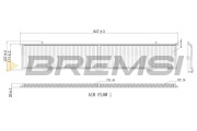 FC0085 Filtr, vzduch v interiéru BREMSI