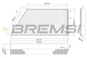FC0088C Filtr, vzduch v interiéru BREMSI